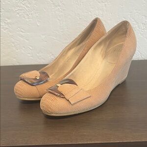Stuart Weitzman Tan Wedge Shoes